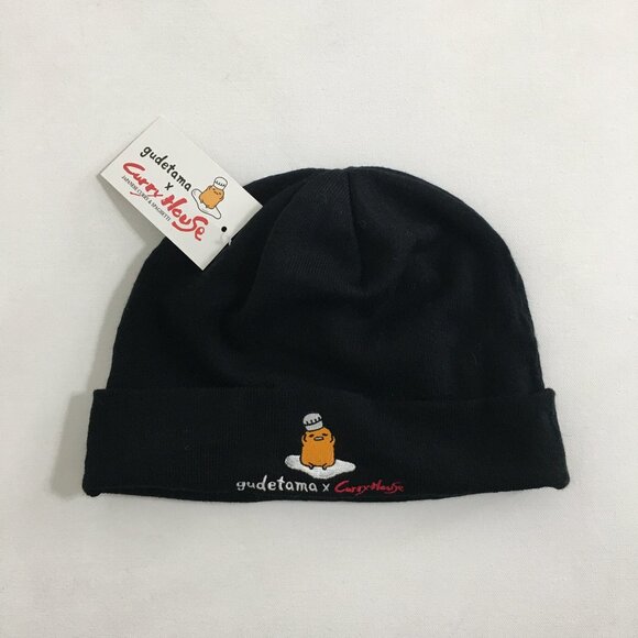 Sanrio x Curry House Gudetama Back Beannie NWT Limited Edition Knit Blend - Picture 1 of 10